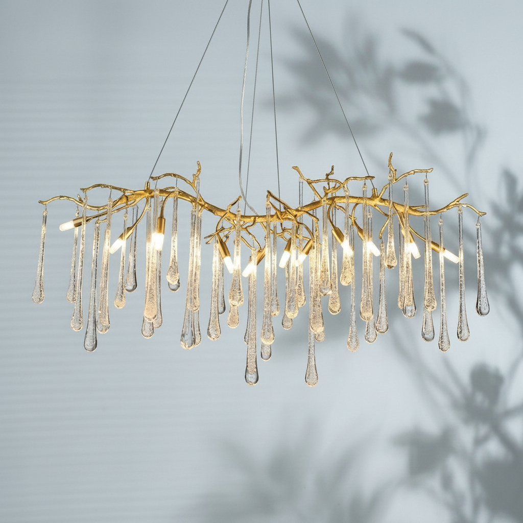 Riviko Aqua Makrama Branch Chandeliers - Studio Shot