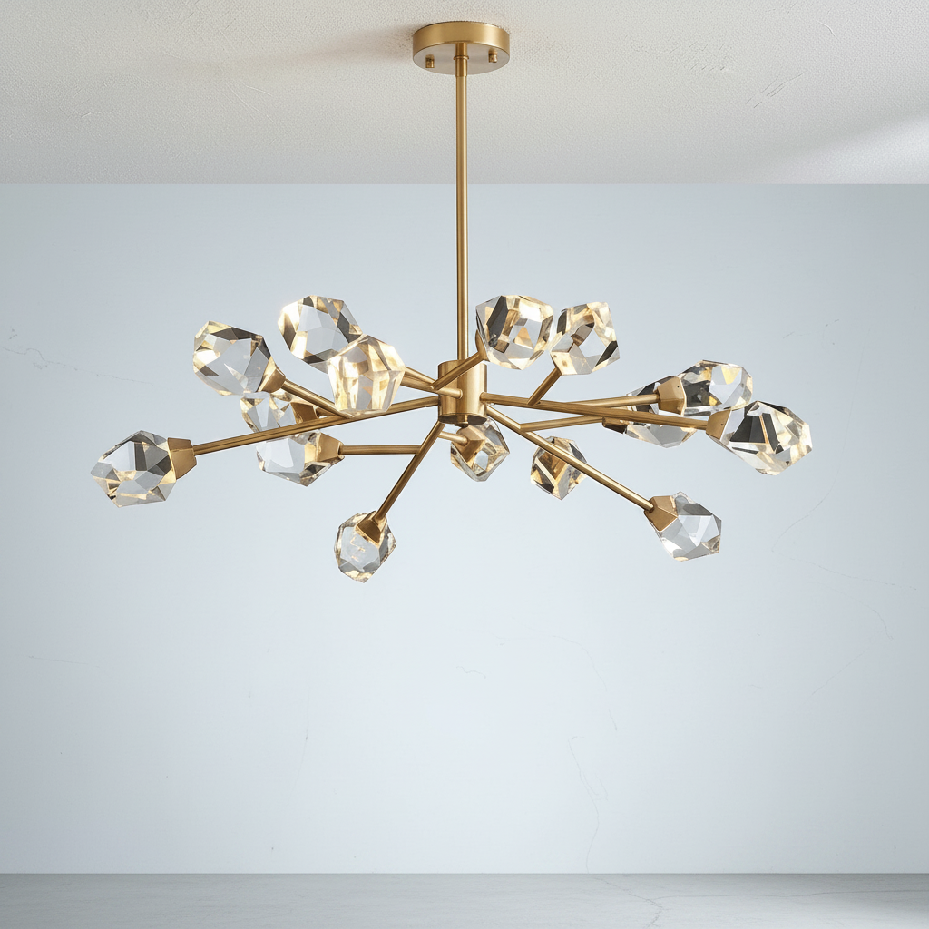 Riviko Aura Grandeur 9-Light Crystal Chandelier - Background Shot