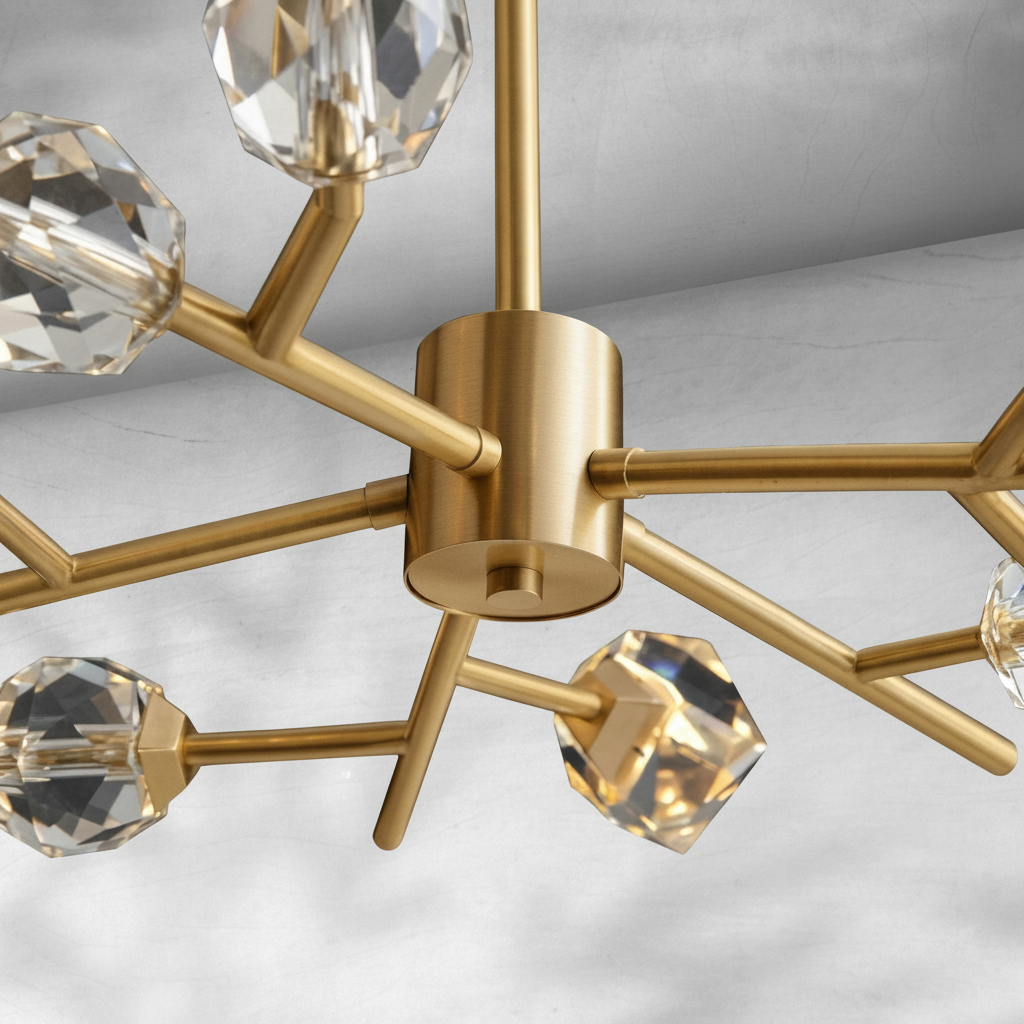 Riviko Aura Grandeur 9-Light Crystal Chandelier - Background Shot