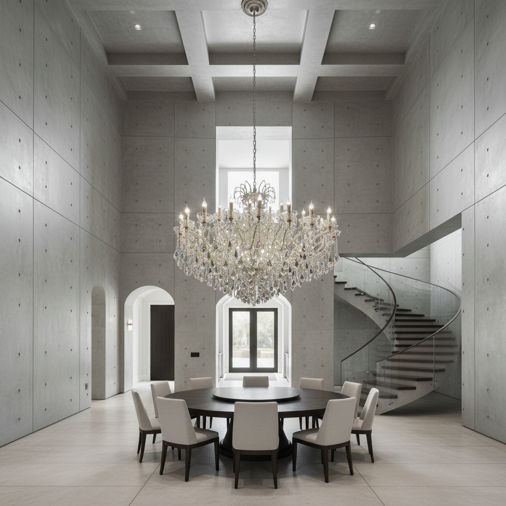Riviko Regal Radiance Multi-Layered Candle Chandelier - Background Shot