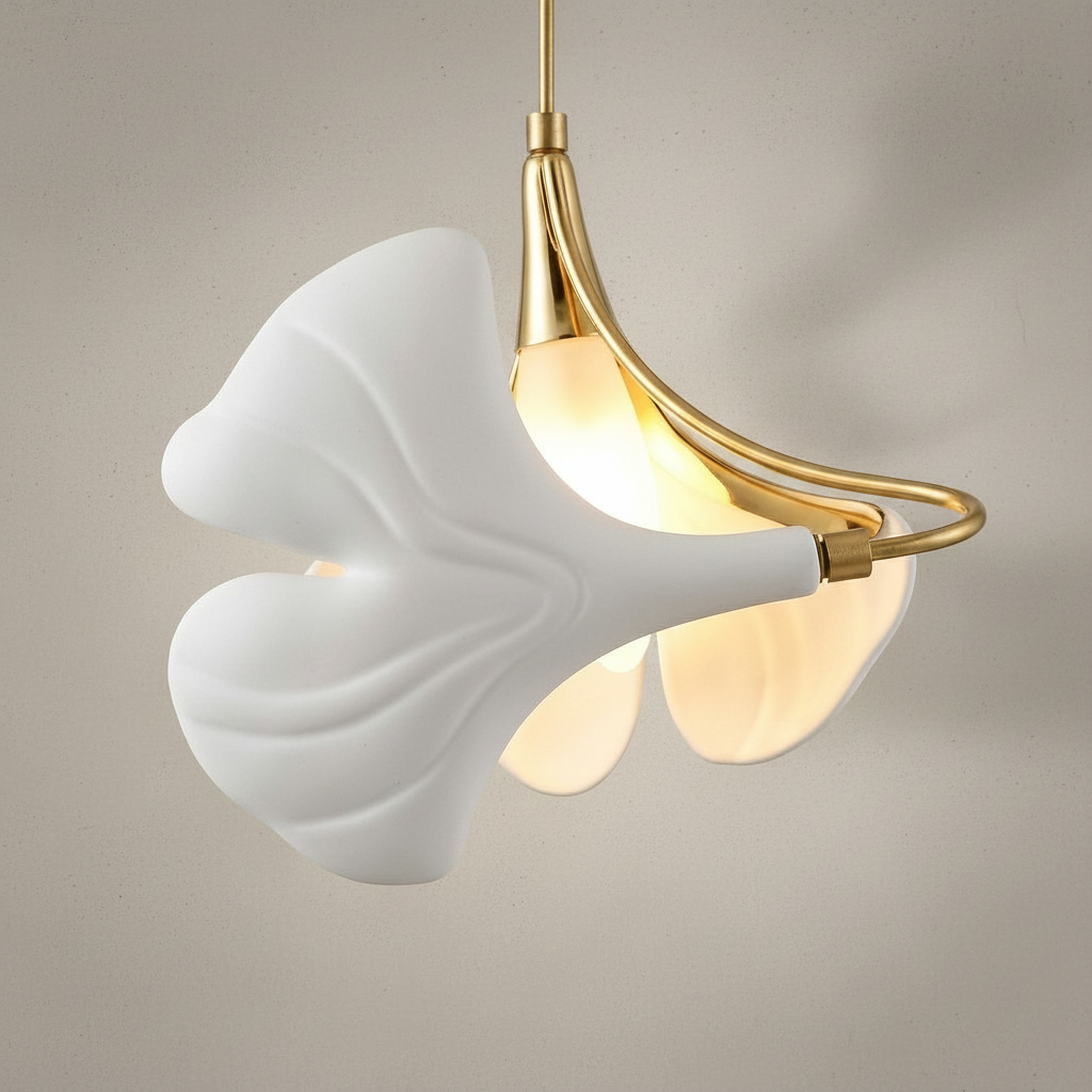 Riviko Ginkgo Bloom Linear Chandelier - Background Shot