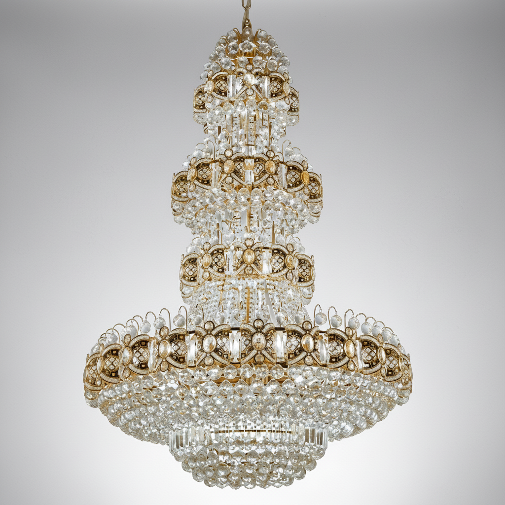 Riviko Regal Radiance Empire Grand Chandelier - Background Shot