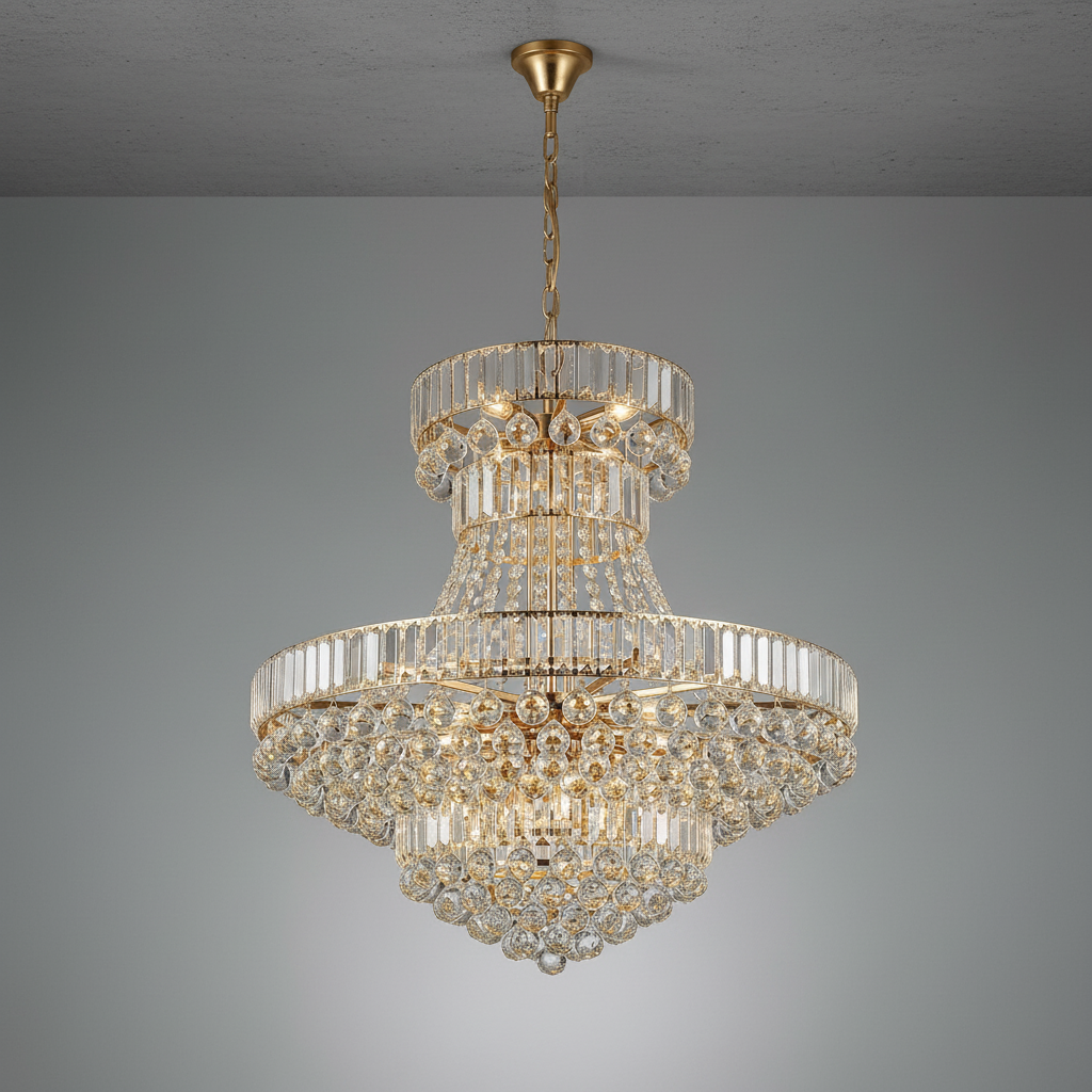Riviko Regal Radiance Empire Grand Chandelier - Background Shot