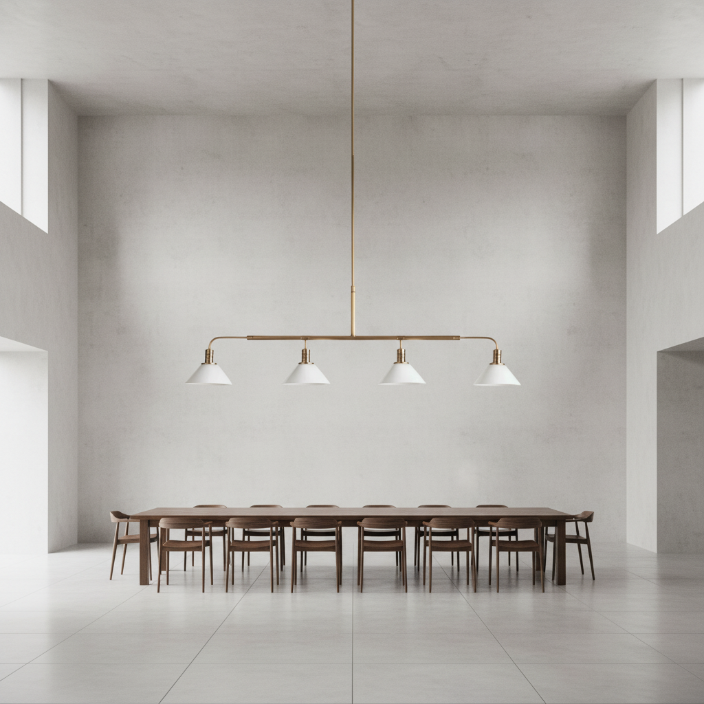 Riviko Veridian Linear Chandelier - Background Shot
