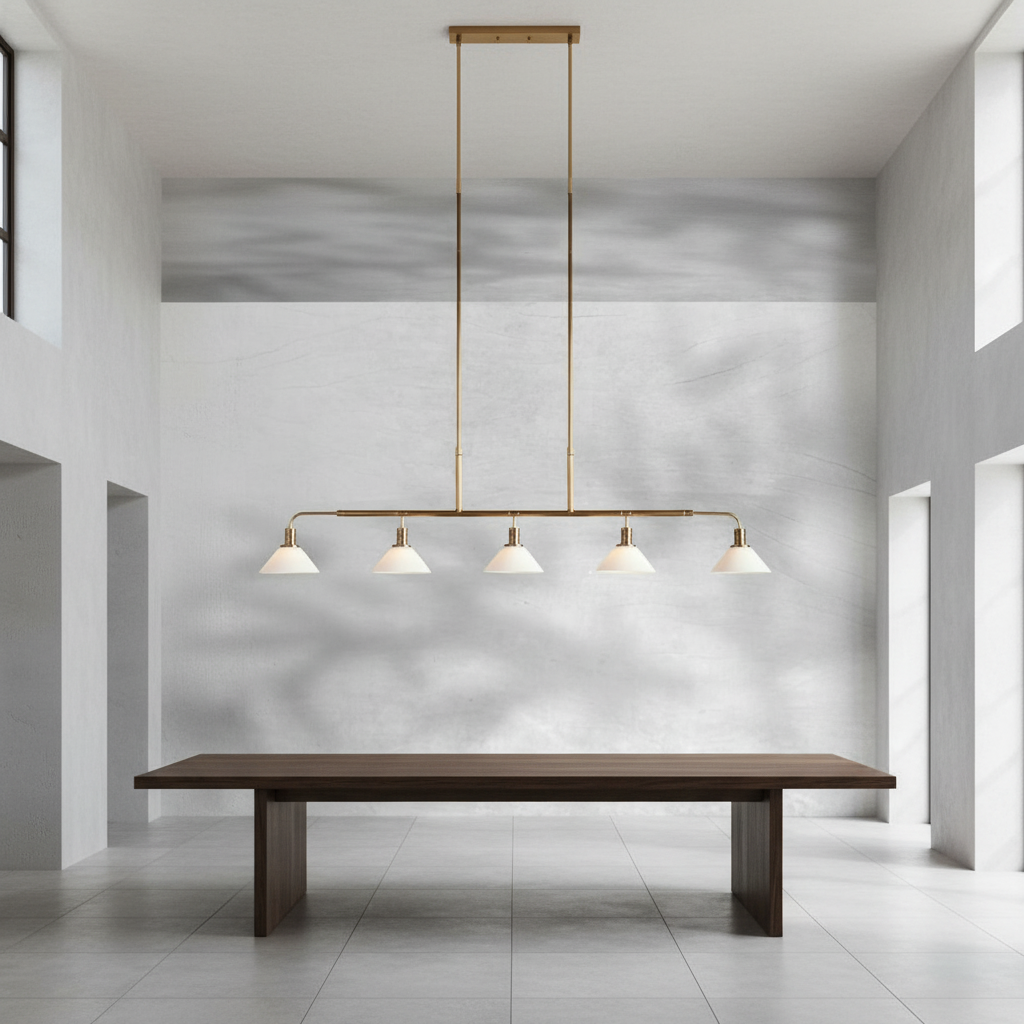 Riviko Veridian Linear Chandelier - Background Shot