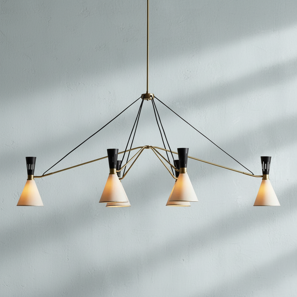 Riviko Aura Grandeur 6-Light Linear Chandelier - Background Shot