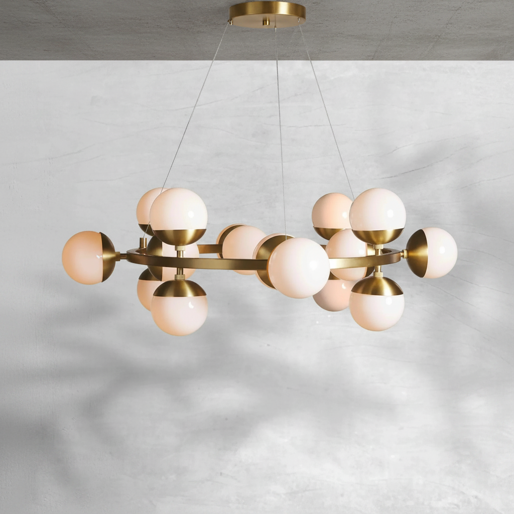 Riviko Stellar Bloom Globe Chandelier - Background Shot