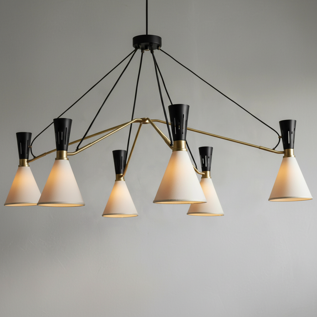 Riviko Aura Grandeur 6-Light Linear Chandelier - Background Shot
