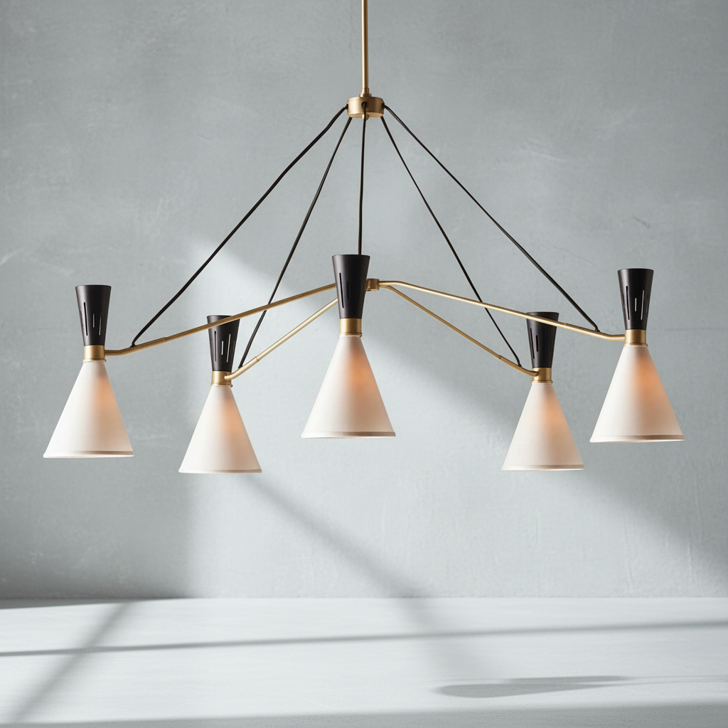 Riviko Aura Grandeur 5-Light Round Chandelier - Background Shot