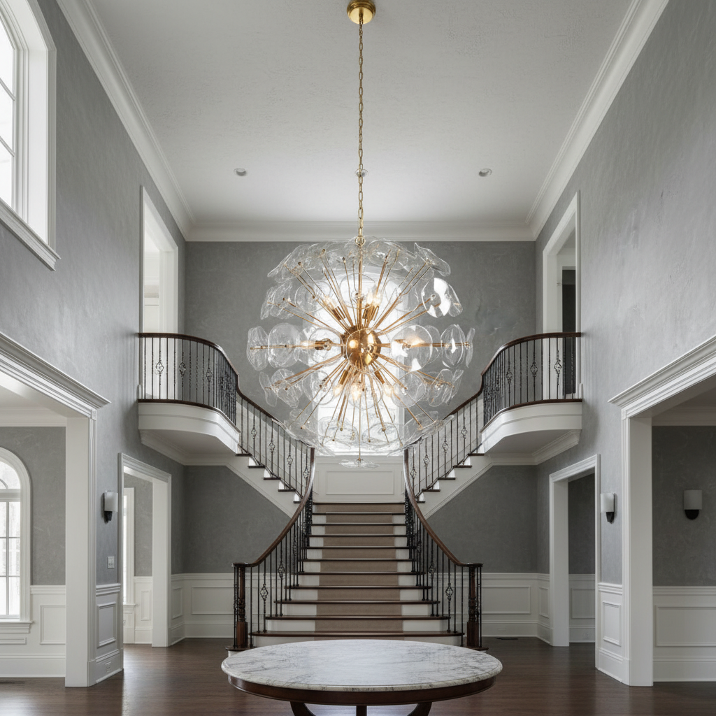 Riviko Bloom Radiance Round Chandelier - Background Shot