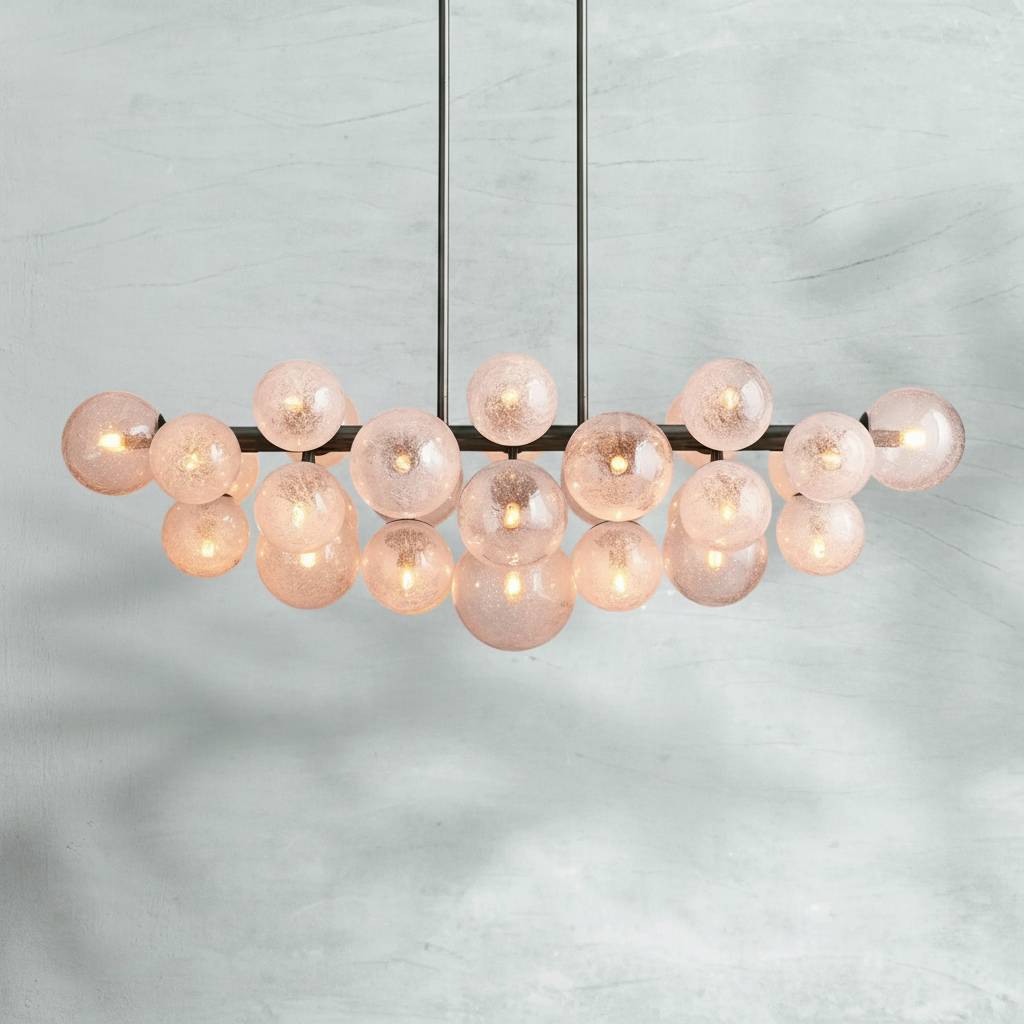 Riviko Radiant Orb Linear Chandelier - Background Shot