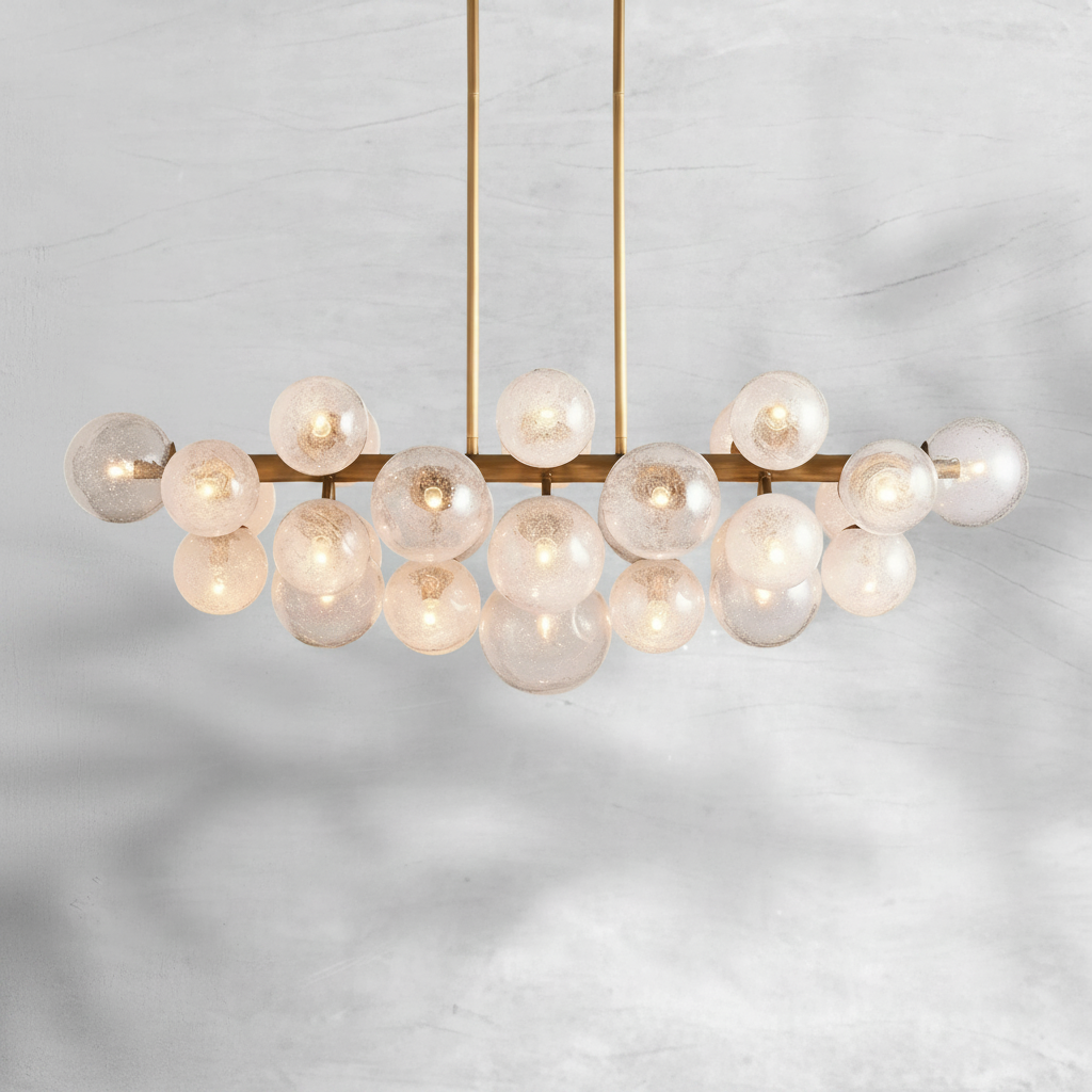 Riviko Radiant Orb Linear Chandelier - Background Shot