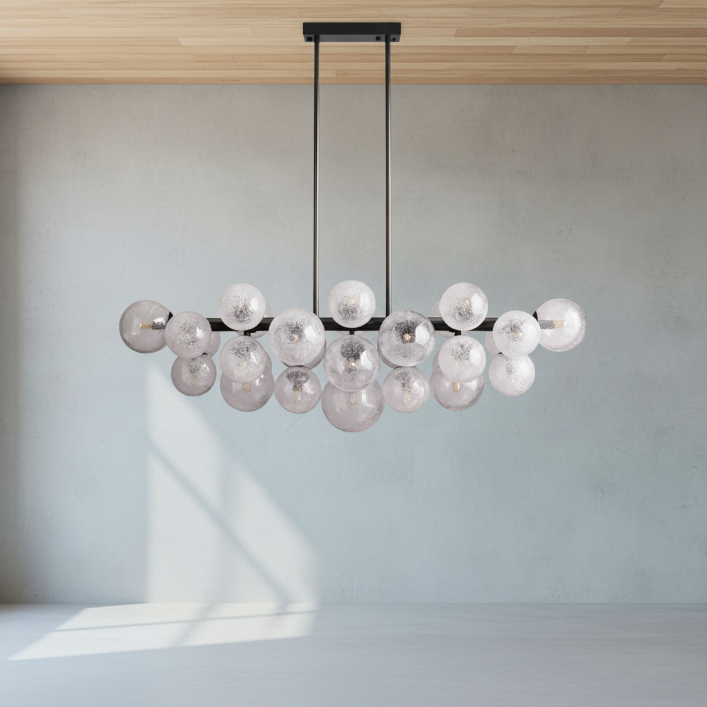 Riviko Radiant Orb Linear Chandelier - Background Shot
