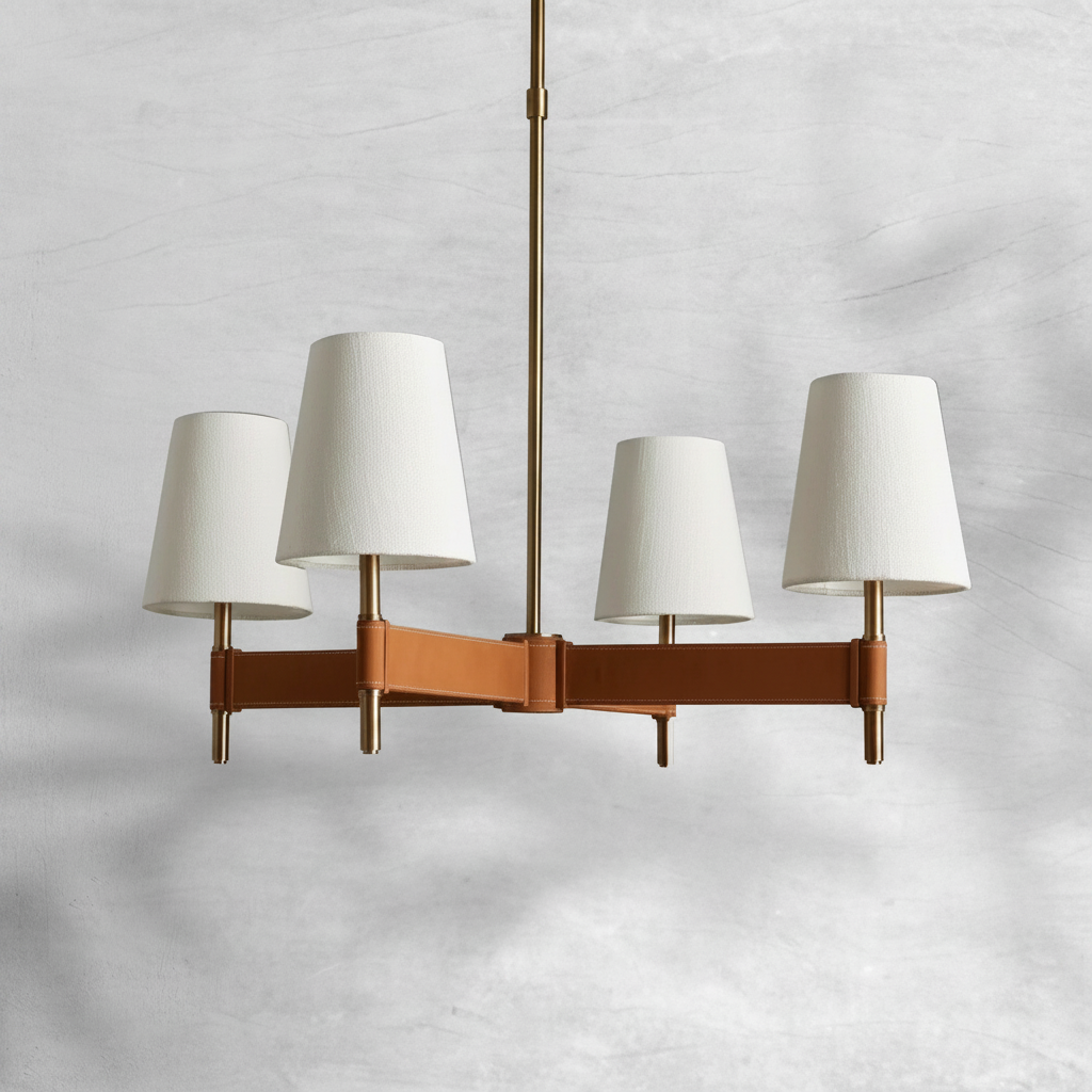 Riviko Artisan Cross 4-Light Chandelier - Background Shot