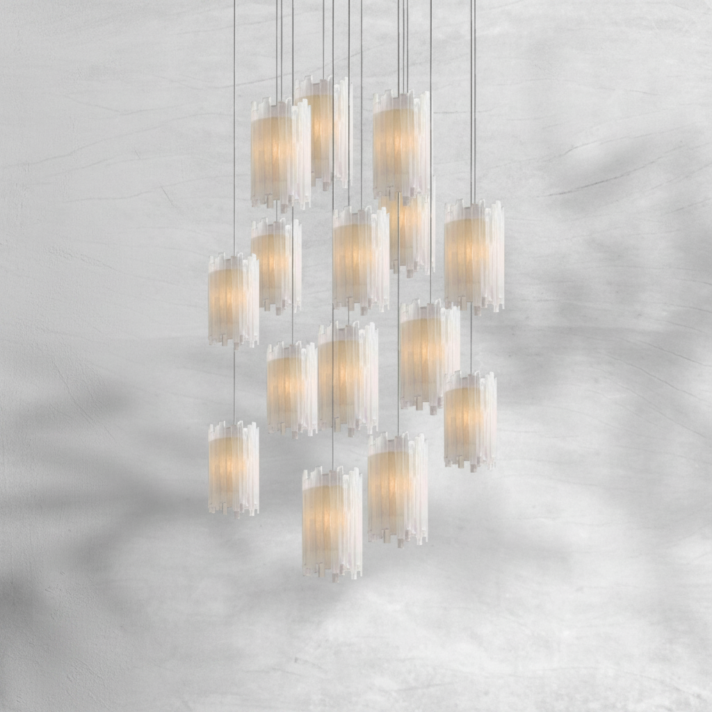 Riviko Celestial Cascade Round Chandelier - Background Shot
