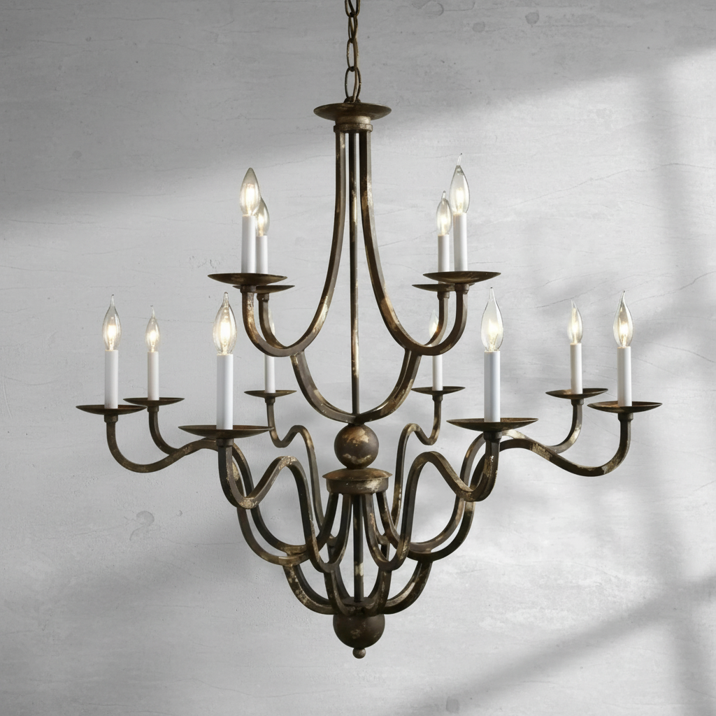 Riviko Regal Grandeur 12-Light Chandelier - Background Shot