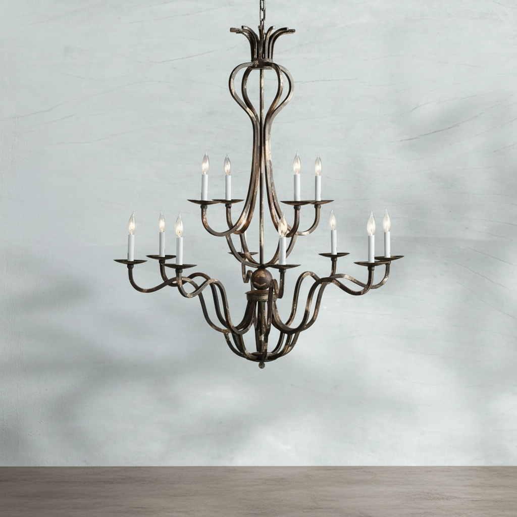 Riviko Regal Grandeur 12-Light Chandelier - Background Shot