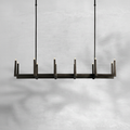 Riviko Geometric Horizon Linear Chandelier - Background Shot