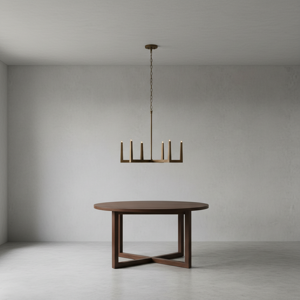Riviko Geometric Horizon Linear Chandelier - Background Shot