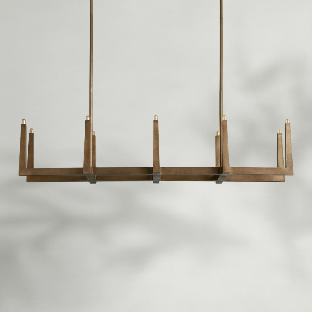 Riviko Geometric Horizon Linear Chandelier - Background Shot