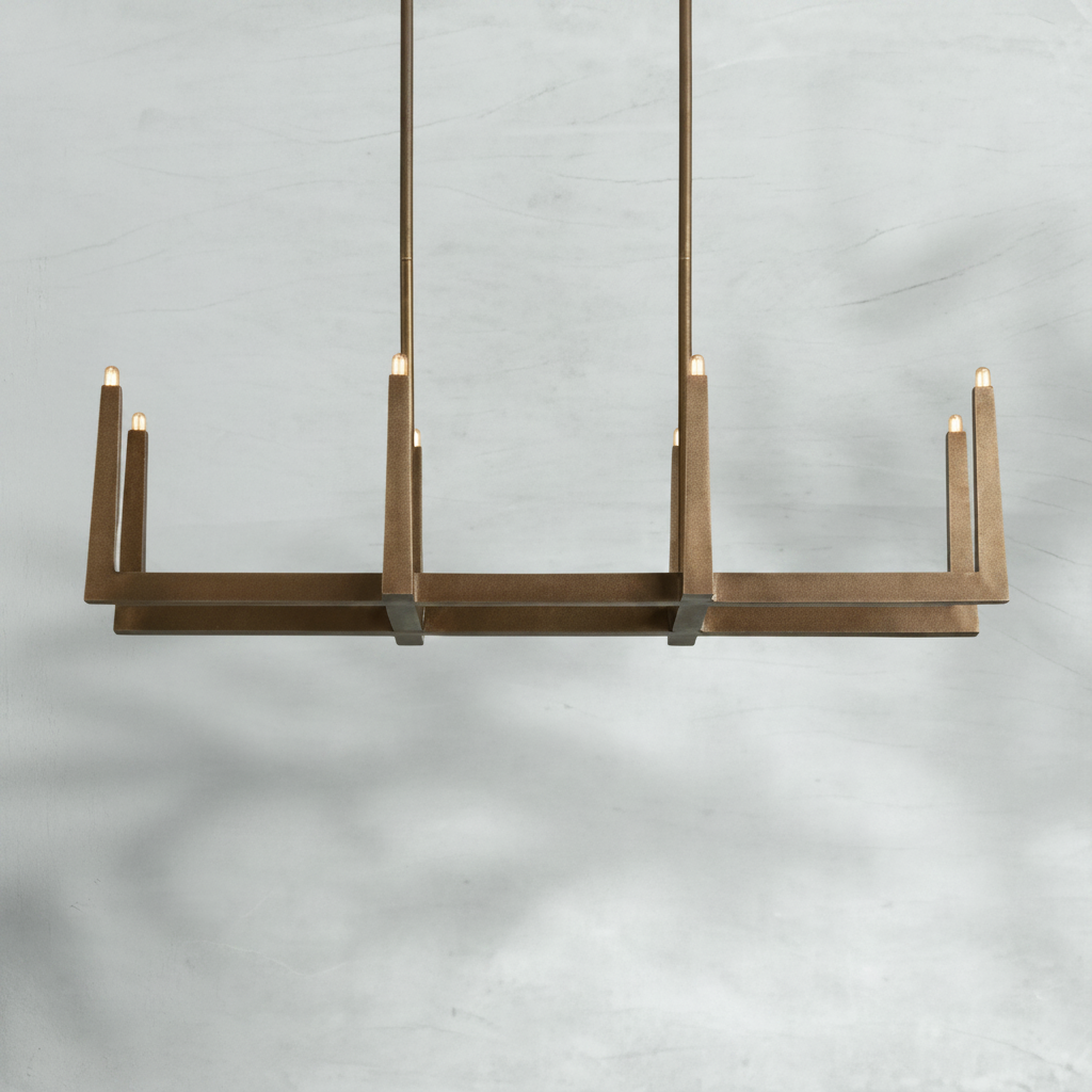 Riviko Geometric Horizon Linear Chandelier - Background Shot