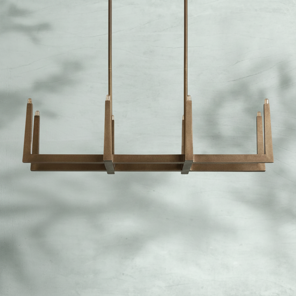 Riviko Geometric Horizon Linear Chandelier - Background Shot