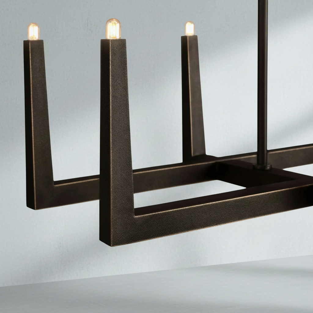 Riviko Geometric Horizon Linear Chandelier - Background Shot