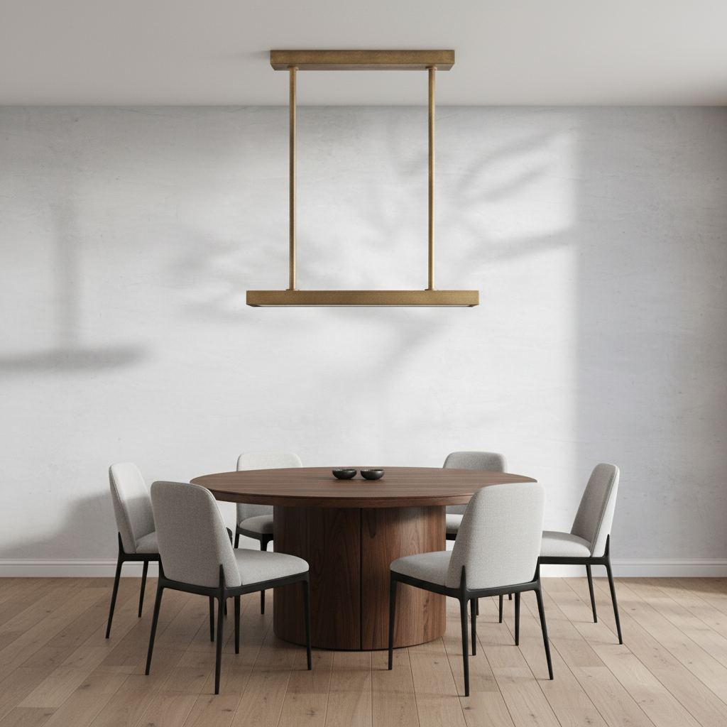 Riviko Geometric Horizon Linear Chandelier - Background Shot