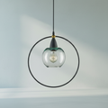 Riviko Veridian Wrought Iron Pendant - Background Shot