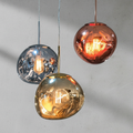 Riviko Sculpted Rock Glass Pendant Chandelier - Background Shot
