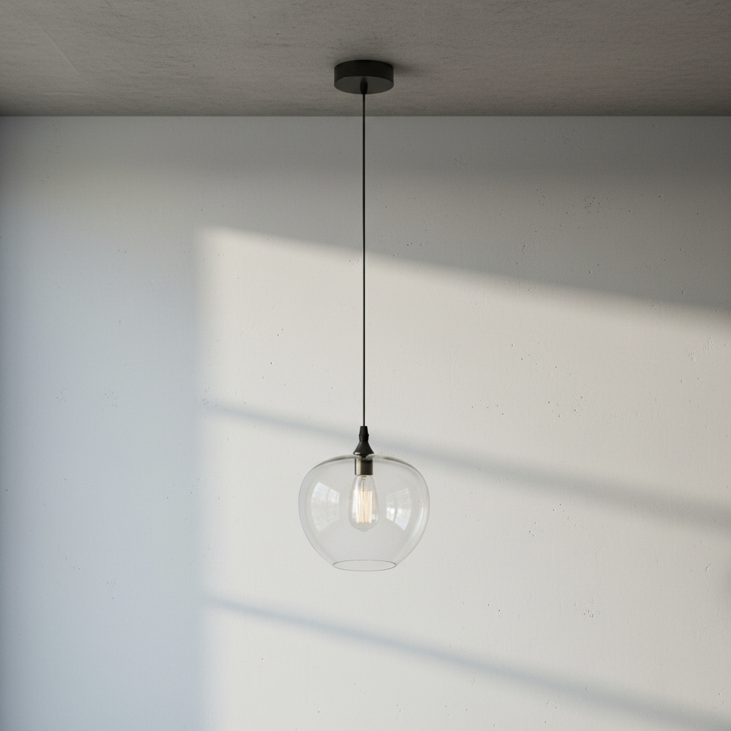 Riviko Veridian Haze Glass Pendant - Background Shot