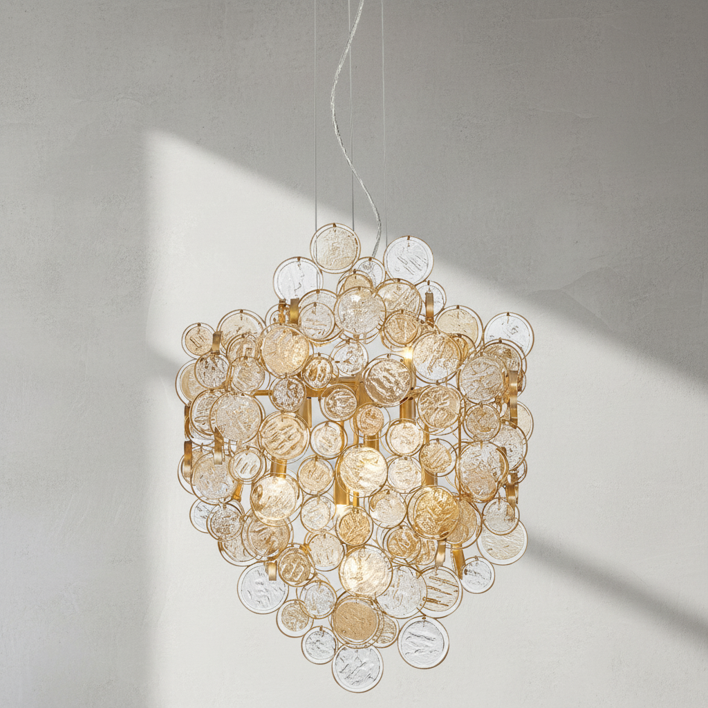 Riviko Celeste Cluster Glass Pendant - Background Shot