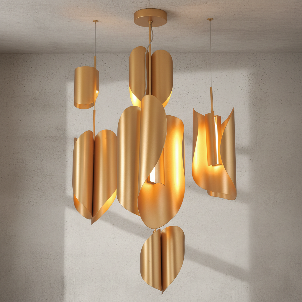 Riviko Aura Petal 1-Light LED Pendant - Background Shot
