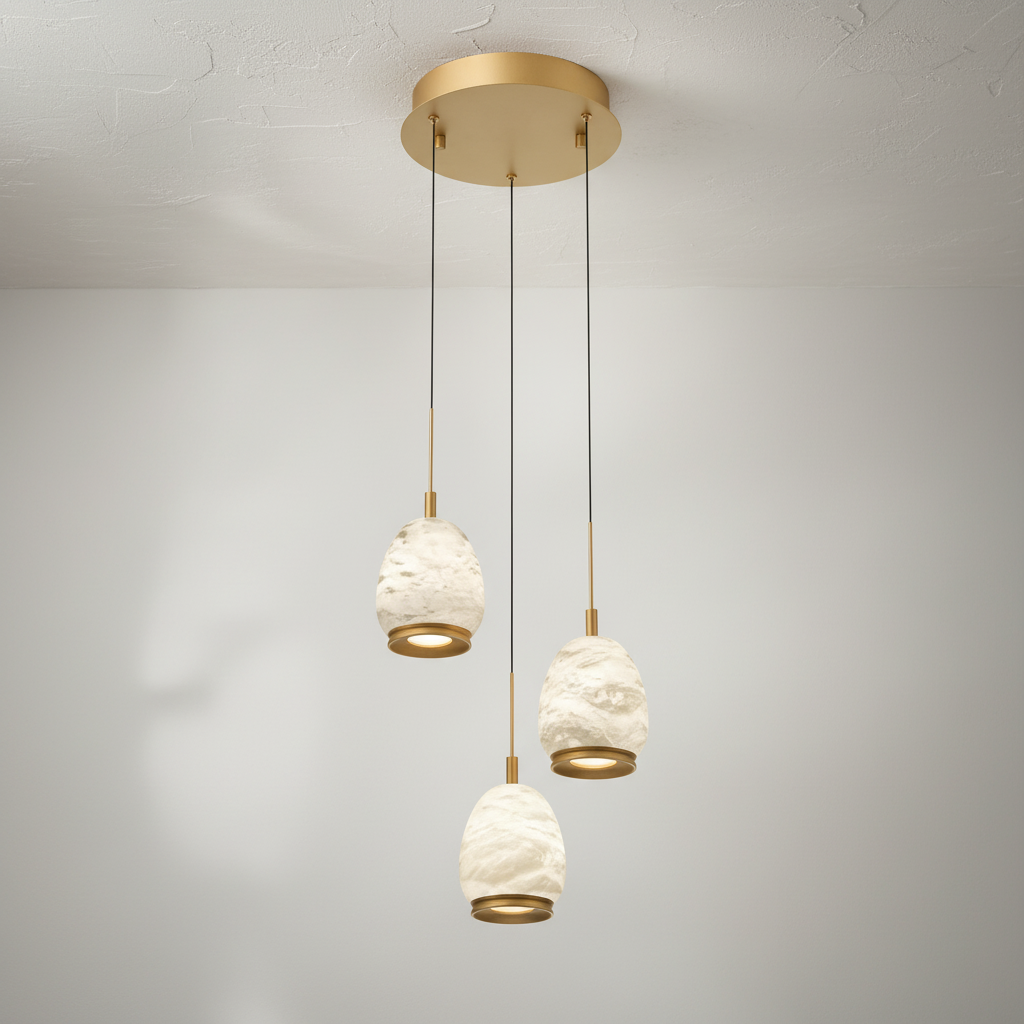Riviko Alabaster Aura LED Pendant - Background Shot
