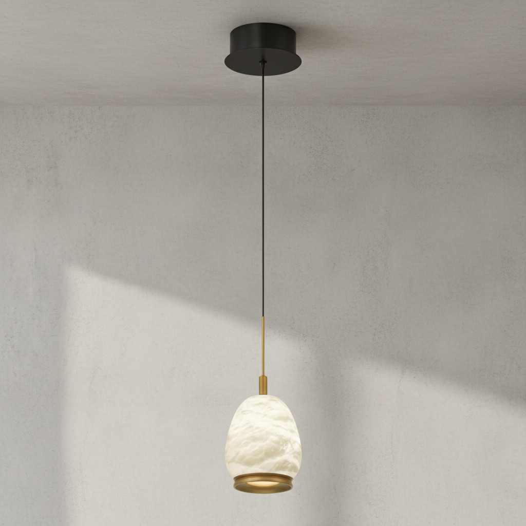Riviko Alabaster Aura LED Pendant - Background Shot