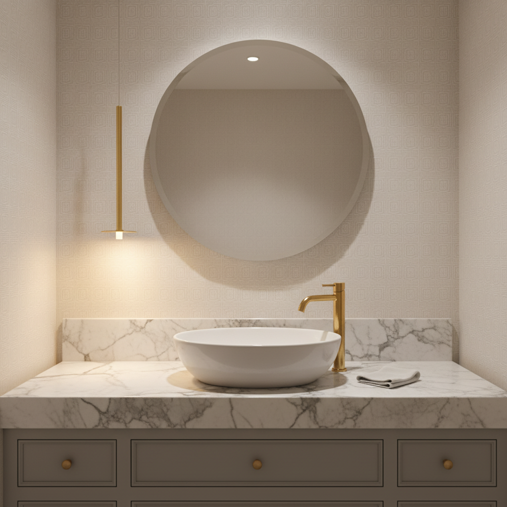 Riviko Zenith Bloom 1-Light LED Pendant - elegant American powder room