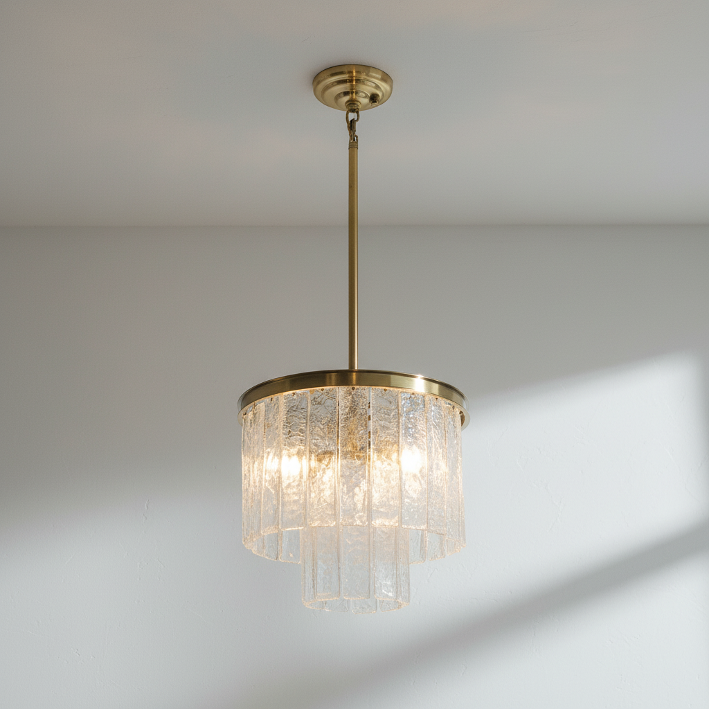 Riviko Artisan Glass Tiered Pendant Chandelier - Background Shot