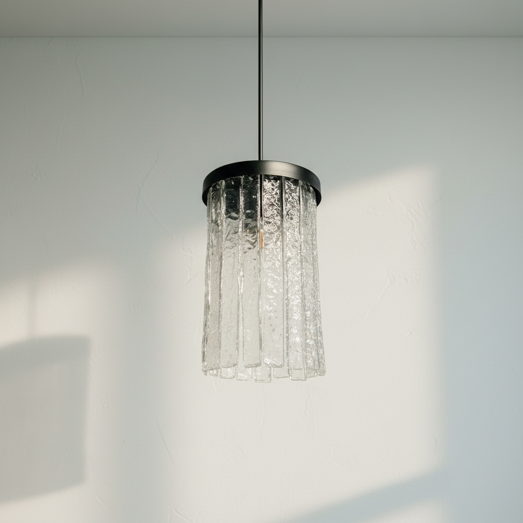 Riviko Artisan Glass Tiered Pendant Chandelier - Background Shot