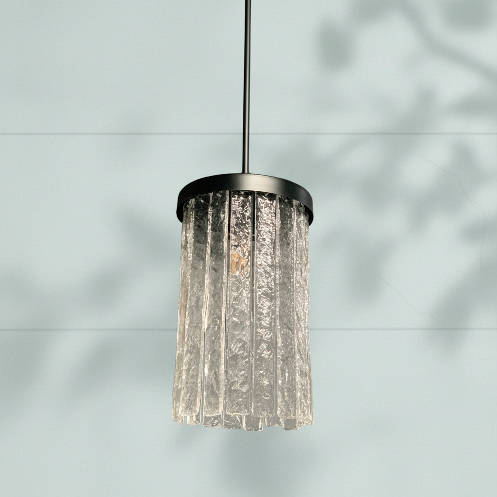 Riviko Artisan Glass Tiered Pendant Chandelier - Background Shot