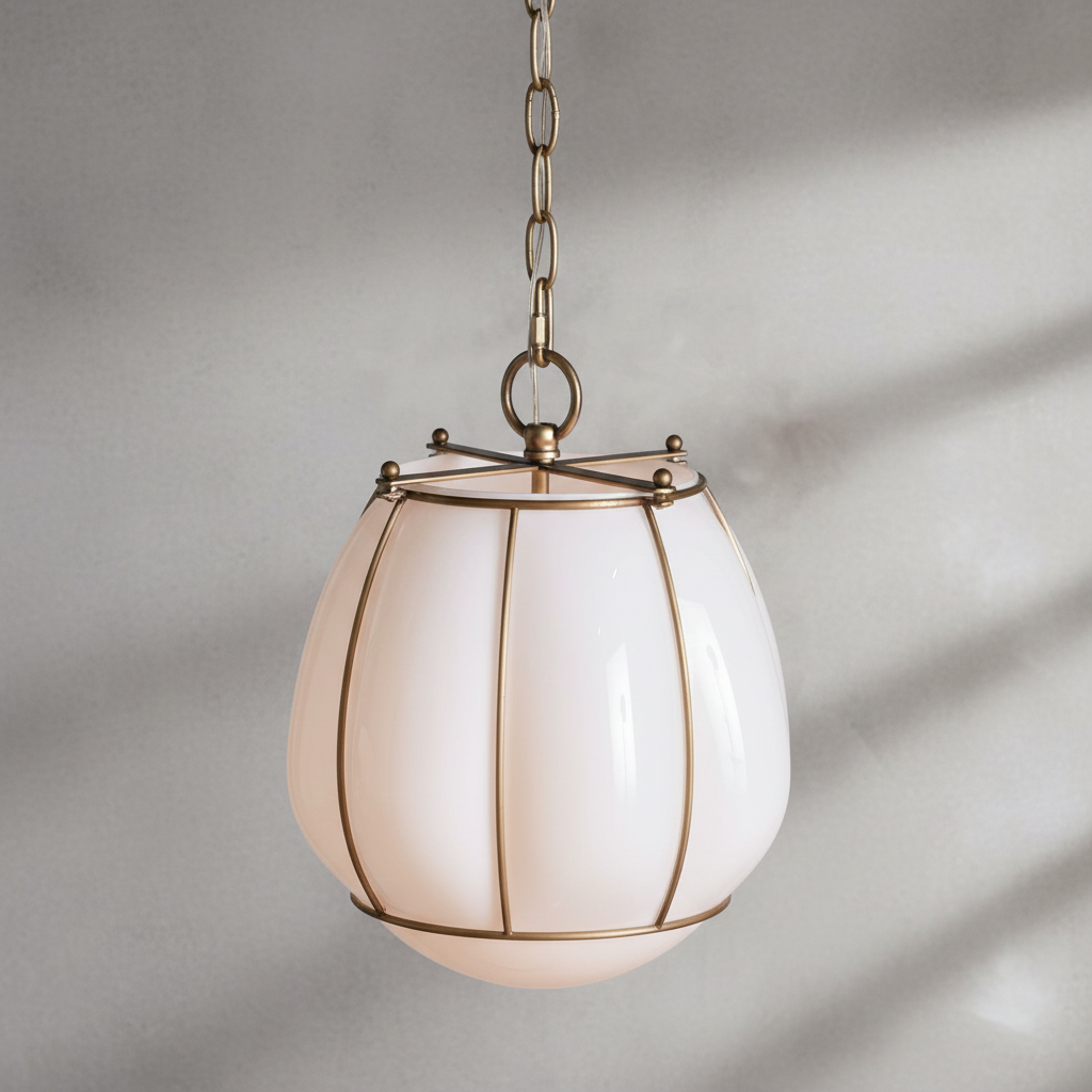 Riviko Veridian Bloom Glass Pendant - Background Shot
