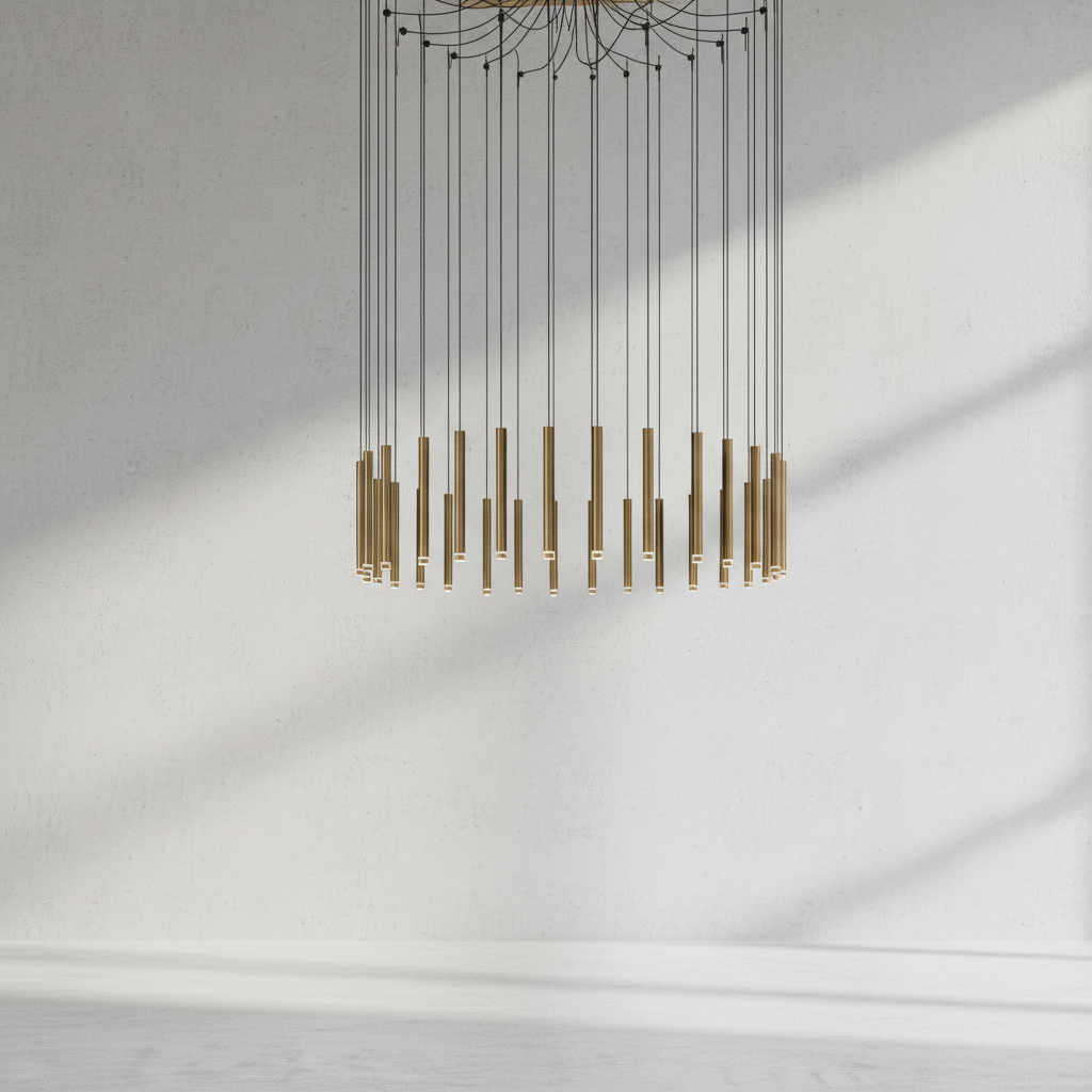 Riviko Aura Cascade Tube Pendant Light - Background Shot