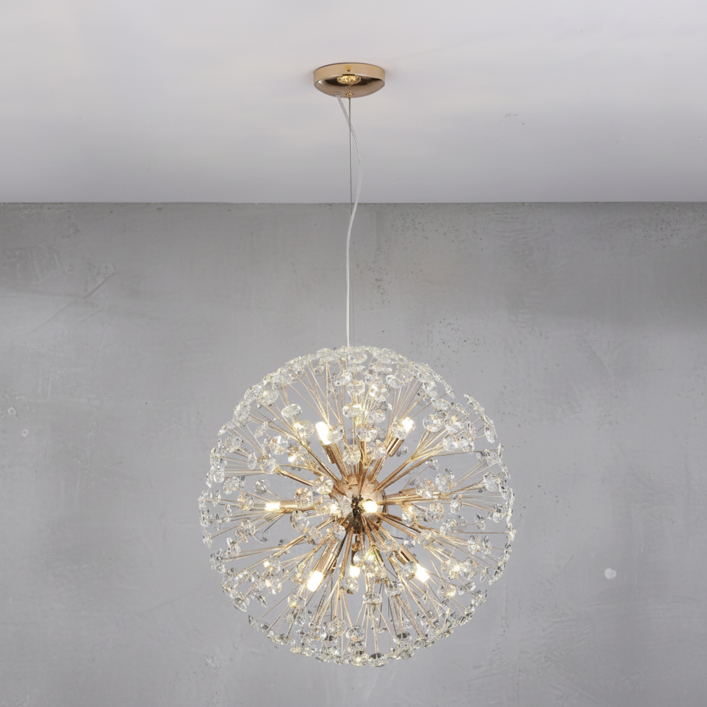 Riviko Stellar Bloom Spherical Crystal Pendant - Background Shot