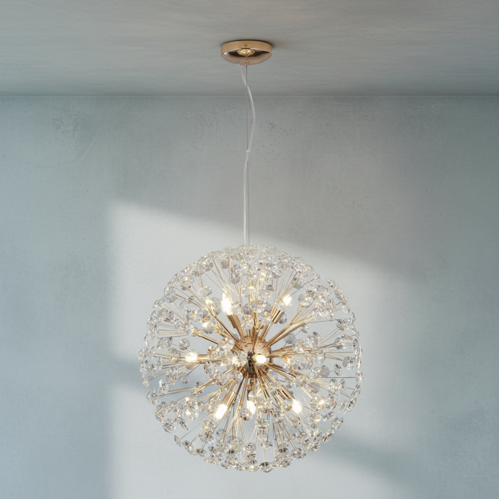 Riviko Stellar Bloom Spherical Crystal Pendant - Background Shot
