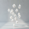 Riviko Porcelain Petal Cascade Pendant Light - Background Shot