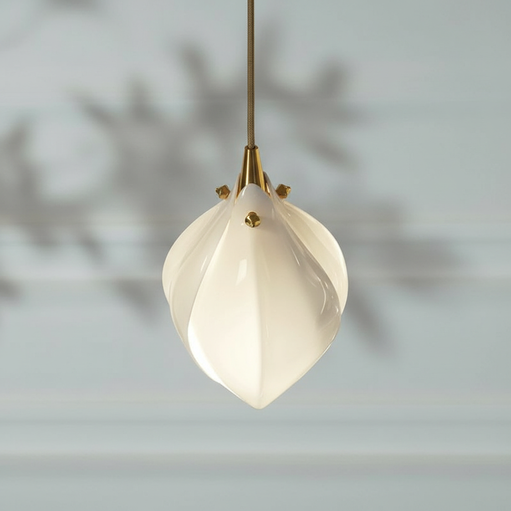 Riviko Porcelain Petal Cascade Pendant Light - Background Shot