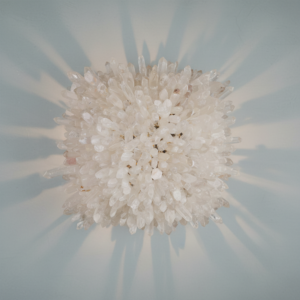 Riviko Geode Radiance Quartz Crystal Ball Pendant Light - Background Shot