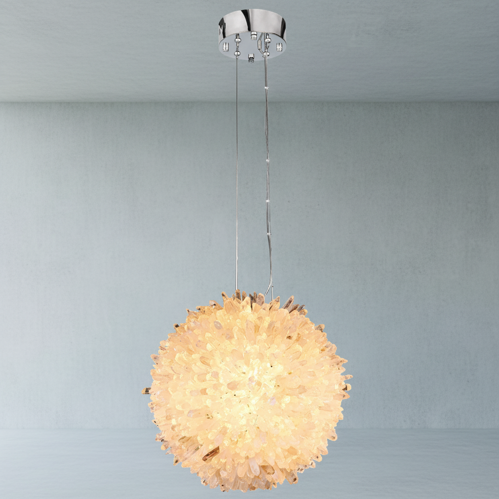 Riviko Stellar Bloom Crystal Cluster Pendant - Background Shot