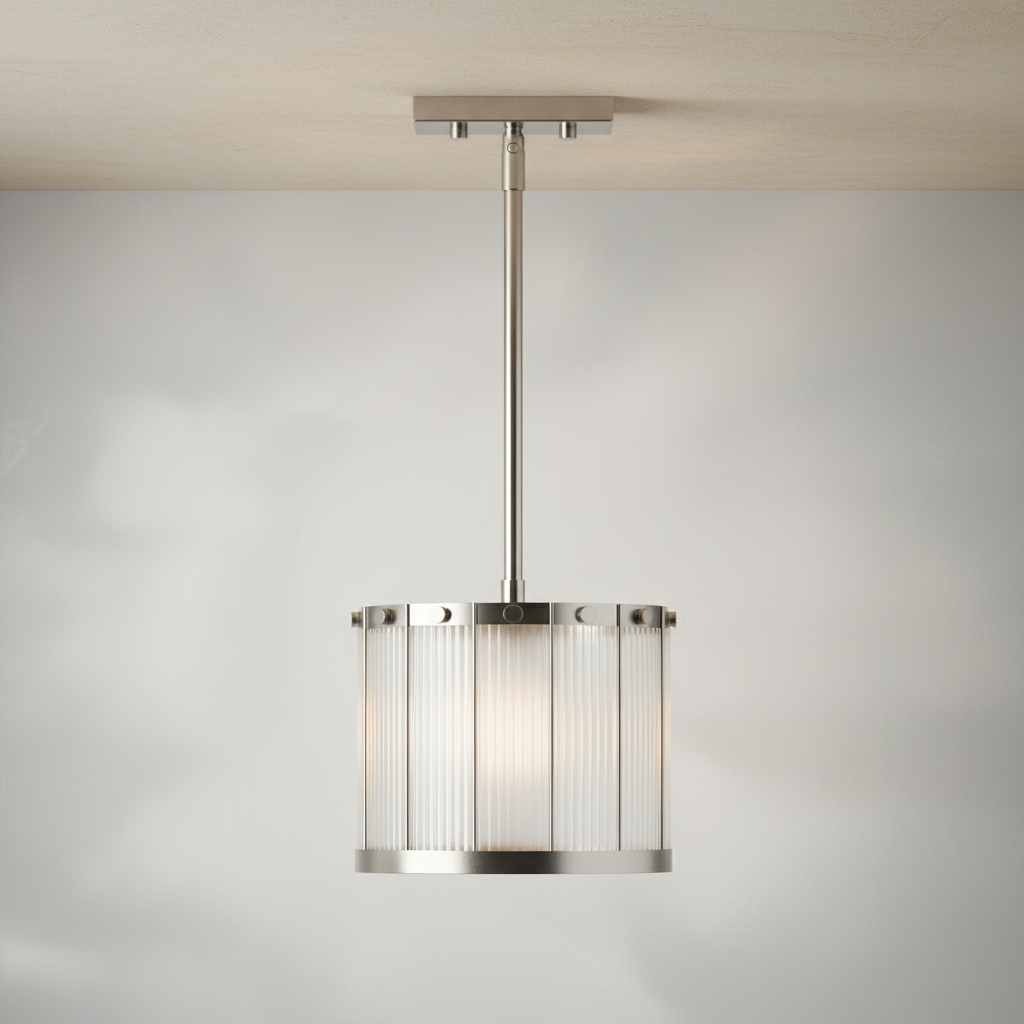 Riviko Glacial Radiance Glass Pendant Light - Background Shot
