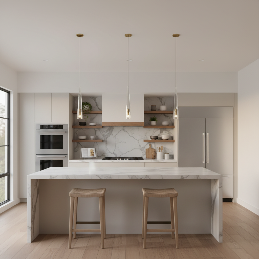 Riviko Veridian Orb Single Pendant - modern American kitchen