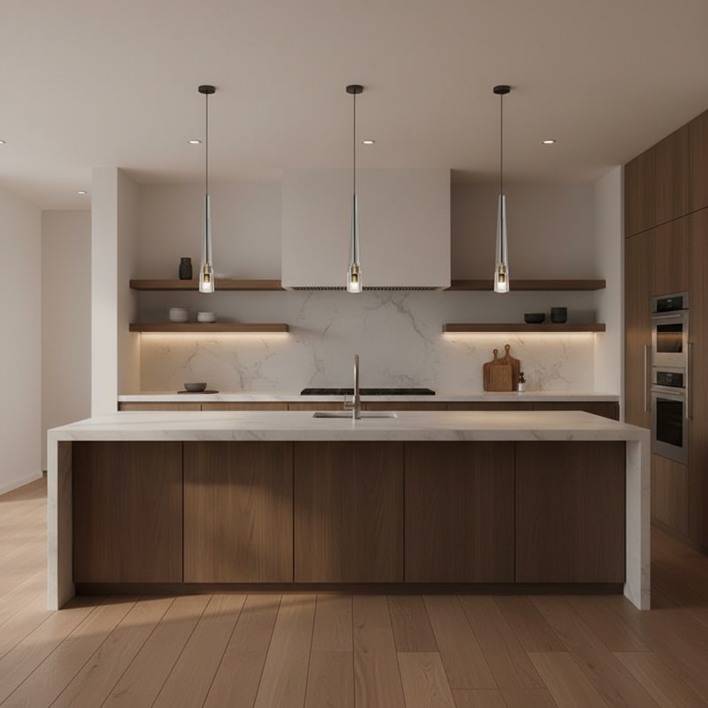 Riviko Veridian Orb Single Pendant - modern American kitchen